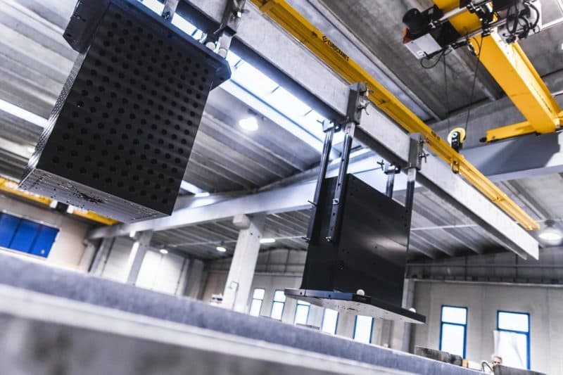 Large parts moving through the anodizing plant